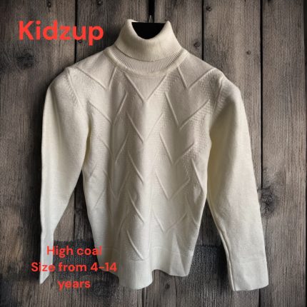 Basic high neck pullover white